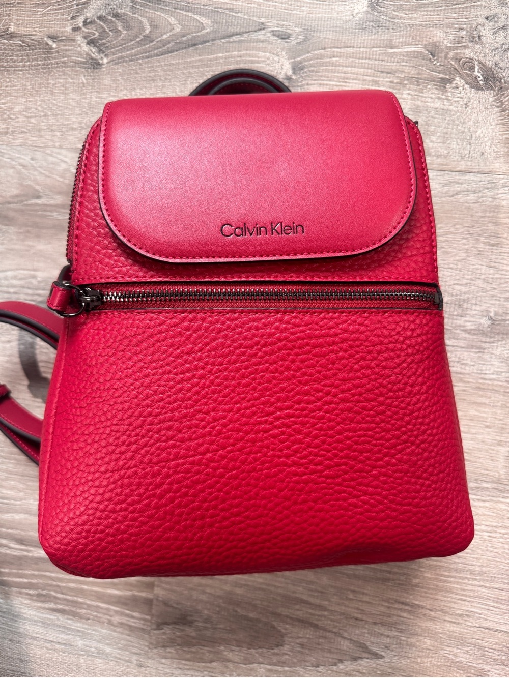 Calvin Klein Hot Pink Leather Mini Backpack